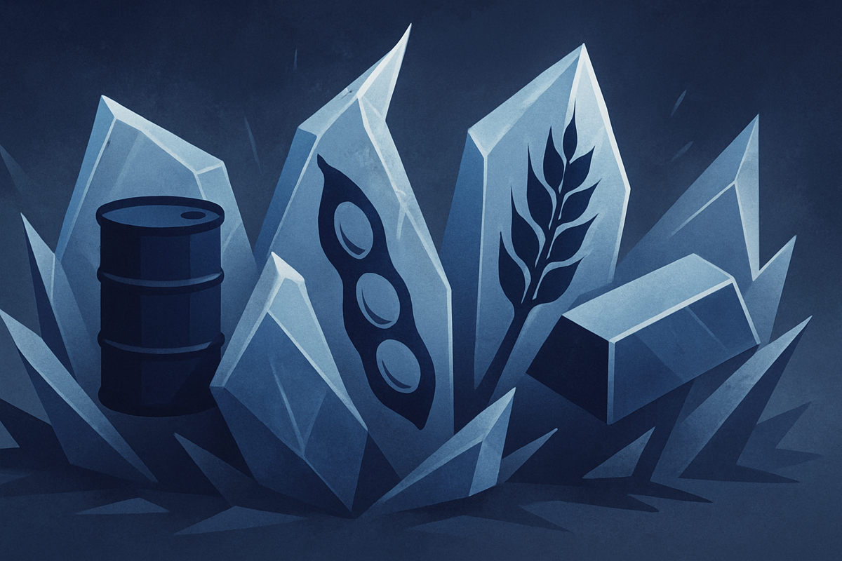 Commodity Bulls on Ice: DBC Stalls as Tariff Drama and Cattle Panic Freeze the Rotation