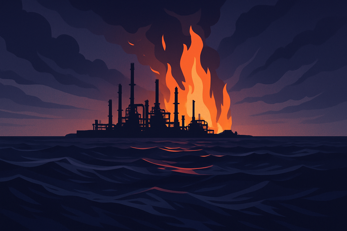 Iran’s Strait of Hormuz Power Play: Oil Markets Brace for Volatility After Refinery Fire